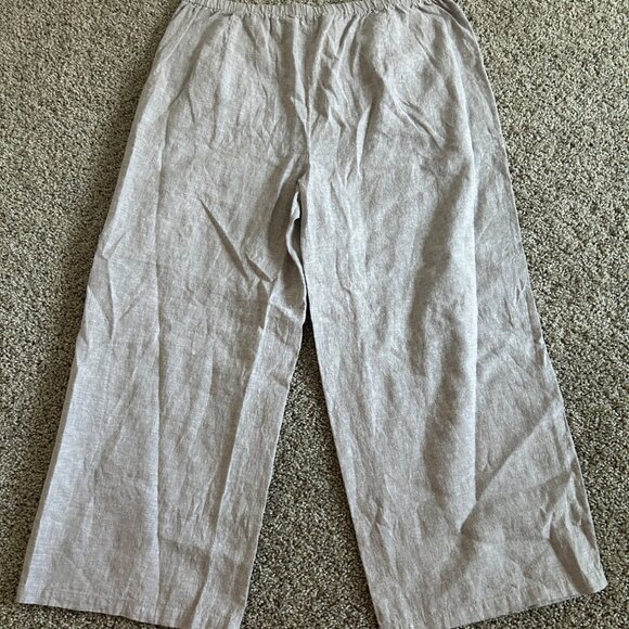 Habitat Clothes To Live In Womens XL Linen Blend Wide-Leg Pants Elastic Waist - Picture 11 of 11